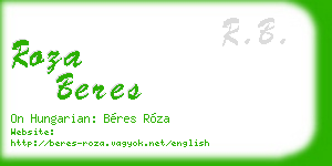 roza beres business card