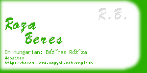 roza beres business card